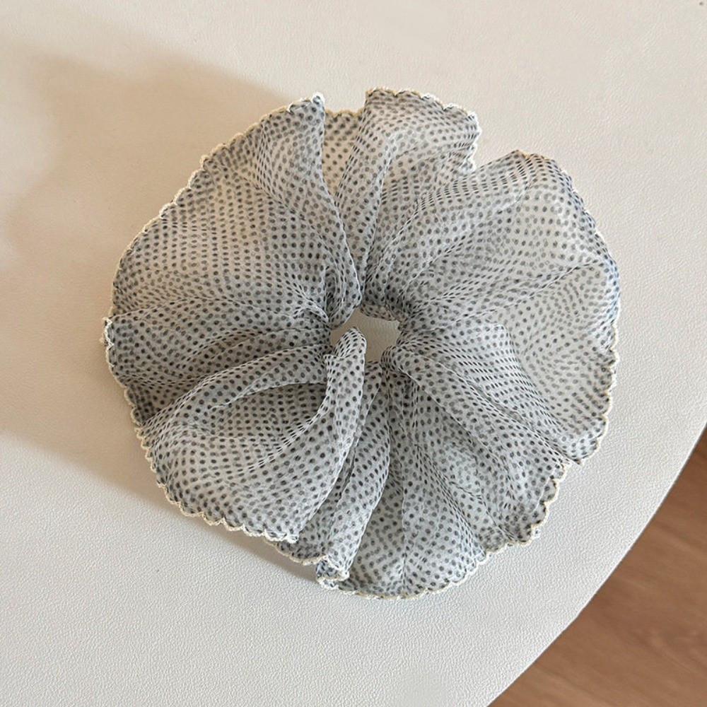 Hululu / Lưới Series Chấm Bi Da Báo Scrunchy Tóc Vòng Phong Cách Mỏng Dây Buộc Tóc Thân Thiện Với Da Không Làm Tổn Thương Tóc Dây Cao Su
