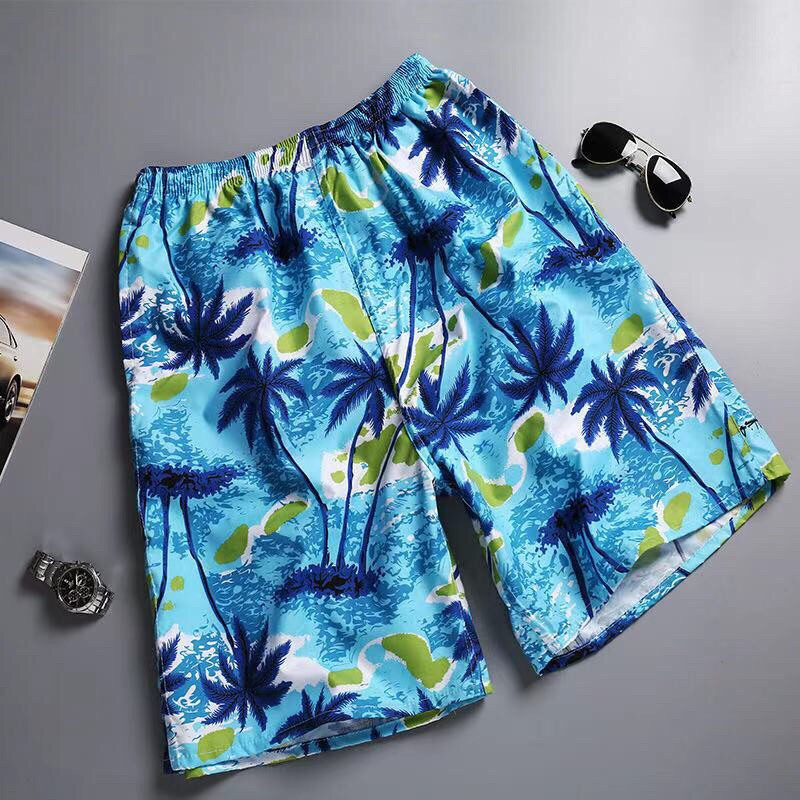 2026 Mới Họa Tiết Cây Dừa In Hình Phong Cách Hawaii Nam Mùa Hè Quần Short Đi Biển Thường Ngày
