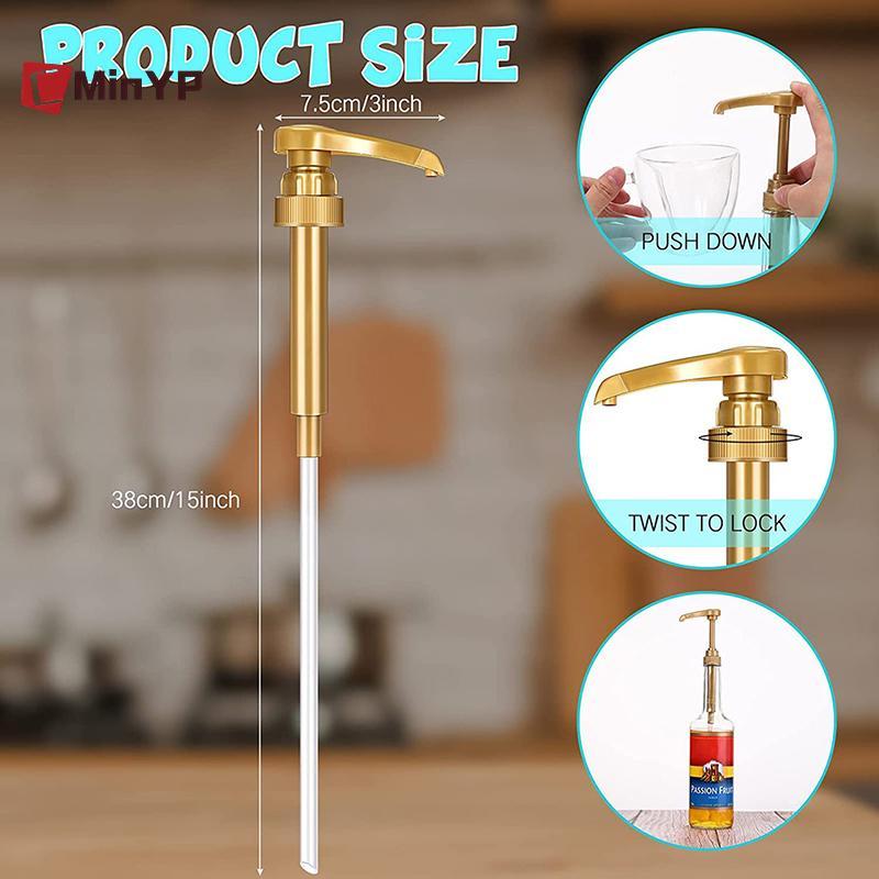 CMinYP 1 / 5 Chiếc Cà Phê 750ML Máy Đựng Xi-rô Bơm Chất Lỏng Cho Xi-rô 10Ml Nước ép Chai Máy Bơm Vinh Quang