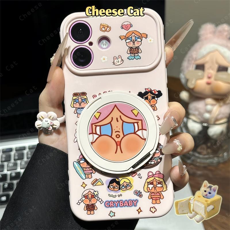 Giá đỡ điện thoại 360 độ Ốp điện thoại búp bê hợp thời trang cho iPhone Ốp cho iPhone 14 13 12 11 15 Plus 16 17 Pro Max