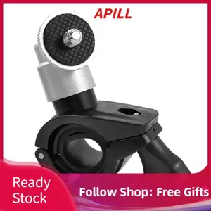 apill Tấm đệm cao su chống trượt Giá đỡ gương chiếu hậu ô tô Giá đỡ đa góc có thể điều chỉnh bằng thép không gỉ cho xe điện (màu đen)