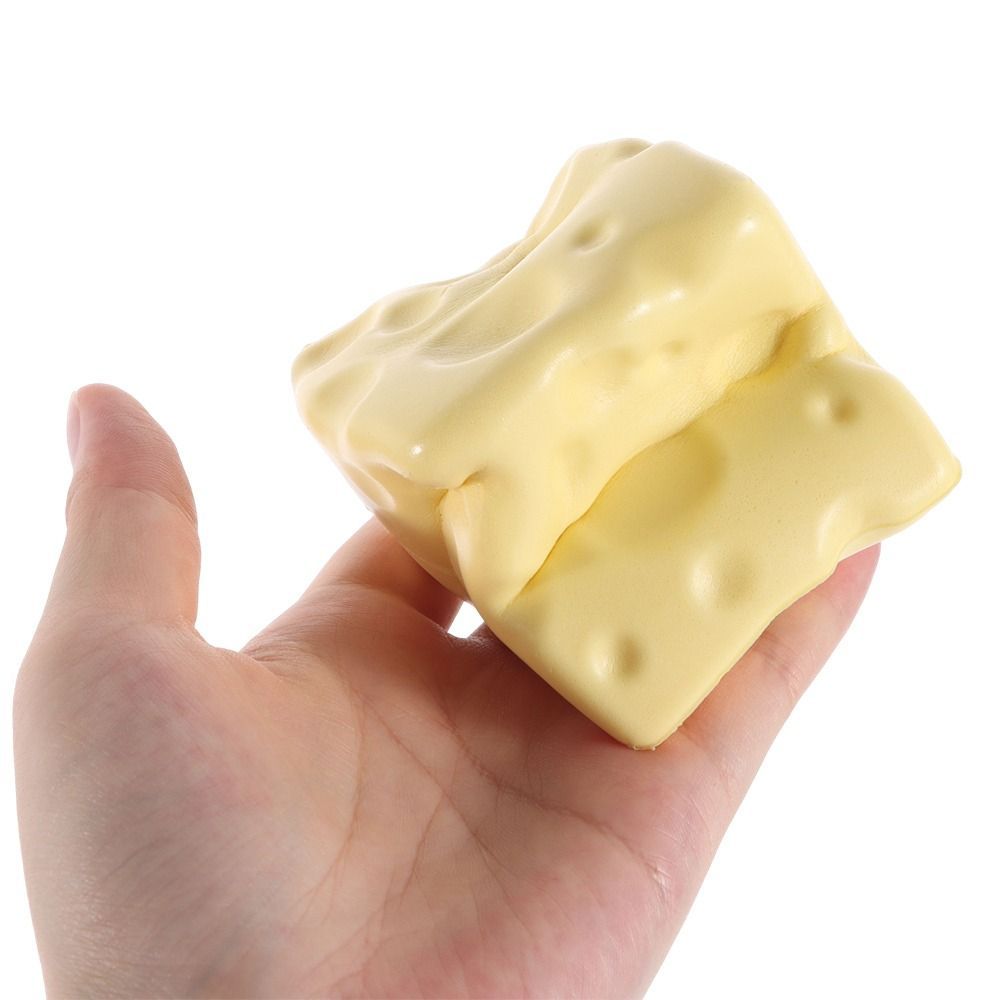 JUIC Cheese Pinch Toy, Squishy Phô Mai Khối Bóng, Nhào Định Hình, Chống Căng Thẳng, Chống Nổ ASMR, Giảm Stress Cảm Giác