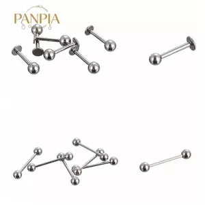 PNPIA- Thép không gỉ Body Piercing Jewelery Lông mày Lưỡi Bar Labret Lip Nose Nhẫn