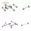 PNPIA- Thép không gỉ Body Piercing Jewelery Lông mày Lưỡi Bar Labret Lip Nose Nhẫn