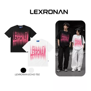 Áo Phông LEXRONAN -In Chữ Hồng, Cotton 2 Chiều Mềm Mát, Form Rộng Dễ Phối Đồ AT03