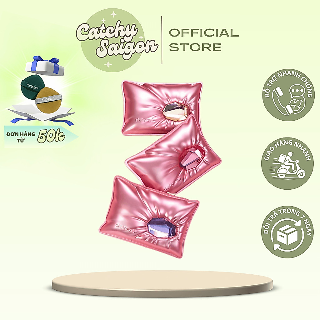 [CHEERYEP] Phấn Bắt Sáng Cheeryep, Highlight Lì Nhũ Mịn Hình Gối, Pillow Gem