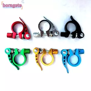 Kẹp ngồi xe đạp BORAGETE, 25.4 / 28.6 / 31.8 / 34.9mm 5 màu Kẹp yên xe đạp, Phụ tùng đi xe đạp Siêu nhẹ Kẹp trụ yên hợp kim nhôm phát hành nhanh Đi xe đạp