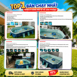 Bể Bơi Cho Bé Tại Nhà PVC Siêu Bền Hồ Bơi Xếp Gọn Đa Kích Thước 3M Dễ Dàng Cất Trữ