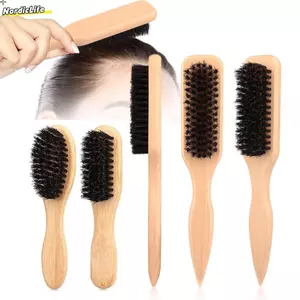 NORDICLIFE Slick Back Hair Brush, Chức năng trêu chọc bằng gỗ Bàn chải tóc lông Boar, Flyaways Control Smooth Backcombing Design Sleek Ponytail Brush Dụng cụ tạo kiểu tóc