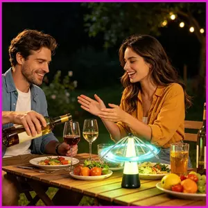 Quạt Bay Thực Phẩm Có Móc LED USB Sạc Di Động Quạt Bay Cho Gia Đình Nhà Bếp Nhà Hàng Cắm Trại Dã Ngoại lyuvn