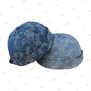 PYCOU Docker Cap, Bông giặt Vintage không vành Skullcap, Vòng bít cuộn thời trang có thể điều chỉnh Mũ dưa thông thường dạo phố