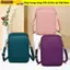 Túi đeo vai BAMBOOB, có phích cắm tai nghe Ví điện thoại di động Nylon, Túi xách Walle 3 lớp có dây kéo