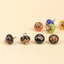 Sườn Xám Nút Giả Ngọc Kim Loại Receptacle Nút Retro Tang Phù Hợp Với Hanfu Nút Trang Trí Nhựa Ngọc Hạt Nút Phụ Kiện 6.7