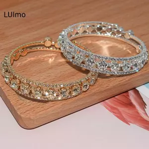 LUImo Thời Trang Pha Lê Vòng Tay Nữ Cưới Lắc Tay Trang Sức Tay Nhiều Lớp Cô Dâu Kim Cương Giả Vòng Tay SBS