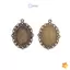 60 Chiếc 5 Màu Tròn Mặt Dây Chuyền Khay Thủy Tinh Cabochon Thủ Công DIY Trang Sức Làm Mới
