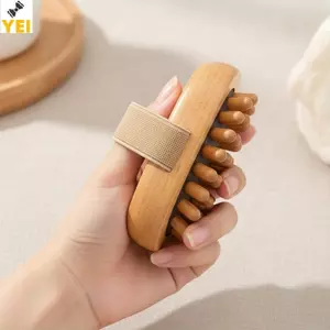 < YEI > Sử dụng tại nhà Bàn chải Massage màu nâu cho cơ thể Kích thích kinh tuyến Làm sạch sâu toàn thân Spa Salon Chăm sóc da Mới