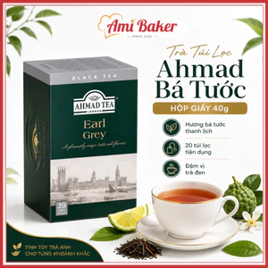 Trà Túi Lọc Ahmad Earl Grey - Trà Bá Tước Hộp Giấy Túi 40g (20 Túi Lọc x 2g) Đậm Vị Trà Đen
