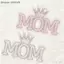 {AKIN} Miếng dán chữ mẹ thêu đính kim cương giả Bảng chữ cái vương miện ngọc trai đính trên huy hiệu cho túi Jaets Quần áo Dự án DIY {a}