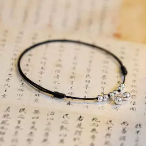 Chuông Âm Thanh Nước Vòng Chân Nữ To Retro Phong Cách Dân Tộc Mori Phong Cách Handmade Niche Thiết Kế Cổ Dây Đỏ Tính Khí Đơn Giản