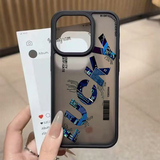 Chữ may mắn Độc đáo Thích hợp cho iPhone 17 ProMax XR 15 Pro 16 Pro 13 Plus 11 Pro Max 17 Pro 12 14 Pro XS 15 ProMax Vỏ bảo vệ chống mài mòn mờ chống trượt
