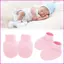 VIC 1 Bộ Cotton Sơ Sinh Chống Trầy Xước Găng Tay Và Booties Bộ Mềm Mại Thoáng Khí Tất Cho Bé Găng Tay Cho Trẻ Sơ Sinh Bảo Vệ Da