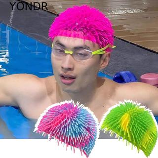 YONDR Mũ Bơi Ngộ nghĩnh, Thiết Kế Tóc Dài Hình Urchin Biển Mũ Bơi Bóng Nhọn, Nhiều Màu Độ Đàn Hồi Cao Giữ Tóc Khô Thoải Mái Phù Hợp Với Mũ Urchin Biển Bể Bơi