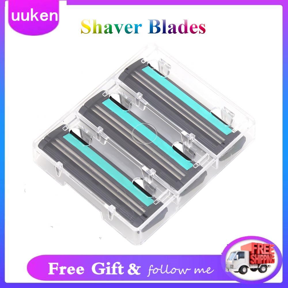 Uukendh Uukendh 3 Lưỡi Dao Cạo Nam S Mặt 2 Lớp Cạo Râu Máy Cạo Râu Nạp Lại Nam Làm Sạch Da Mặt Dụng Cụ Phụ Kiện