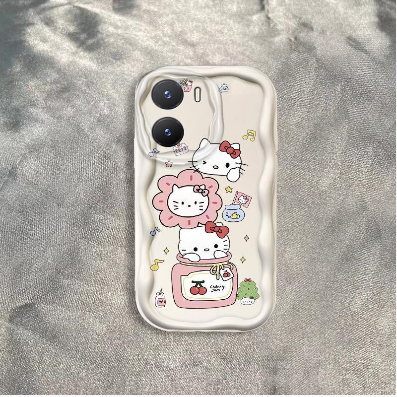 Thích hợp cho VIVO Y16 4G Y02S Điện thoại thông minh 3D TPU mềm Kitty Cat Vỏ điện thoại chống sốc