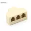 GCDHome 1 Bộ chia RJ11 Bộ chuyển đổi 3 chiều 1 M đến 3 F RJ-11 6P4C Điện thoại Ja Splitter HOT