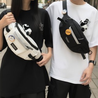 Túi đeo chéo gấu Nylon chống nước Công suất lớn Dạo phố Unisex Du lịch Túi ngực hàng ngày