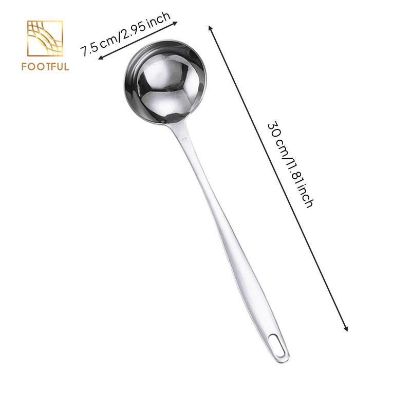 Muỗng Lẩu Chất Lượng Nồi Súp Inox Có Tay Cầm Gỗ Đồ Dùng Nhà Bếp Dùng Cho Gia Đình Và Nhà Hàng Sử Dụng