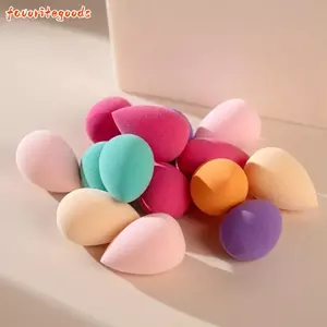 FAVORITEGOODS 1 / 10 Bộ Bọt Biển Nền, Bọt Biển Trang Điểm Khô Và Ướt Nhiều Màu Sắc, Phụ Kiện Trang Điểm Du Lịch Mini Phải Có Lightwear Make Up Blender Cho Kem Che Khuyết Điểm Bột