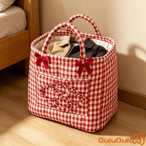 Giỏ đựng đồ giặt kẻ sọc Quilted Hộp đựng đồ cầm tay trang trí đa chức năng cho gia đình