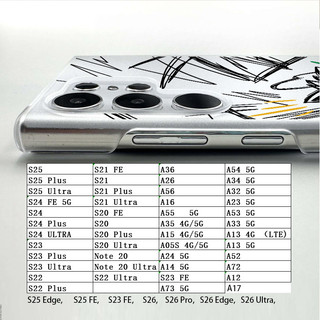 Ốp điện thoại cứng mờ “Graffiti Gengar ” cho Samsung S26 Ultra S25 S24 Ultra S25FE S24 FE S23 Ultra S22 S21 S20 A55 A56 A17 A15 A26 / Chống vân tay / Bọc nửa Vỏ Samsung