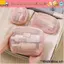 Túi đựng mỹ phẩm ORDOBOX, Túi trang điểm lưới Nylon cầm tay, thông thường có lưới dây kéo Túi giặt vệ sinh đa năng dành cho nữ