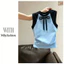 Milyfashion Áo Vest Không Tay Màu Xanh Mùa Hè Phong Cách Mới Nơ Thiết Kế Phong Cách Ngắn Độc Đáo Phù Hợp Với Hàng Đầu 1HTP