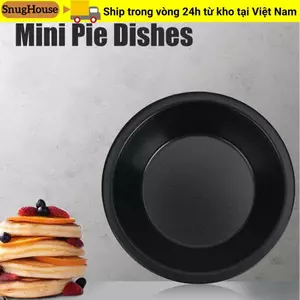 SNUGHOUSE Chảo Bánh Mini, Khay Tart Trứng Bằng Thép Carbon 5 Inch, Khuôn Nướng Bánh Mì Chống Dính Mini Nhà Bếp