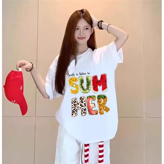 （Giao hàng 24h）Angela Áo phông unisex, nam nữ, mặc đôi, mặc nhóm đều đẹp. 100% cotton, thoáng mát cho mùa hè năng động