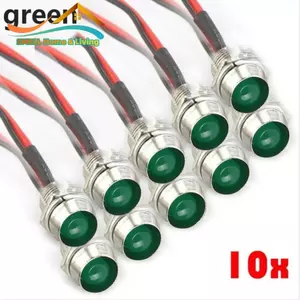 Đèn LED Báo 10 Chiếc Chống Thấm Nước 8 Mm Xe DC 12V IP65 Bảng Điều Khiển Dash Phi Công