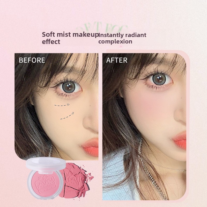 Phấn má JILL LEEN (Mới) - 【Nhiều màu】 đơn sắc, chất lì nhẹ, đa năng, màu đào & tím tôn da, trang điểm tự nhiên