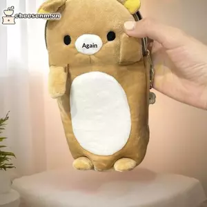 Cheenm Dễ Thương Đứng Tư Thế Tự Khấu Lưu Trữ Gấu Túi Đựng Bút Dung Tích Lớn Sinh Viên Đa Năng Túi Văn Phòng Phẩm VN