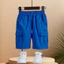 Quần short 5 điểm Summer Boys Cargo Quần short bỏ túi màu trơn cho trẻ mới biết đi, tương phản thời trang