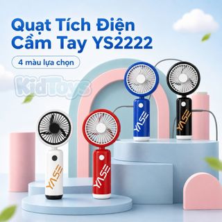 Quạt Mini YS-222 Cầm Tay Cho Bé KidToys - 3 Chế Độ Gió, Nhỏ Gọn Kèm Dây Đeo