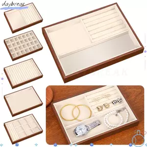 Khay đựng đồ trang sức hạt gỗ DAYBREAK, Ngăn kéo đựng đồ trang sức dung tích lớn cỡ nhỏ, Trang trí di động Thiết kế đơn giản có thể xếp chồng lên nhau Bao bì trang sức