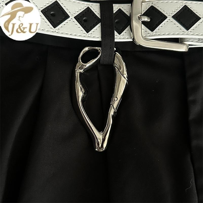 JU Kim Loại Hình Đặc Biệt Carabiner Móc Khóa Đa Năng Leo Núi Xe Chìa Khóa Gothic Bapa Eo Treo Trang Trí DIY Y2K VN
