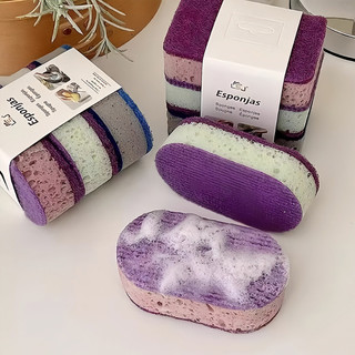 Combo 3 Bọt Biển Rửa Chén Bát Chống Dầu Mỡ Cao Cấp, Miếng Mút Rửa Chén Tạo Bọt Siêu Sạch Đa Năng