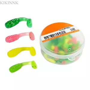 KIKIN Mồi Bơi Nhỏ 1 5cm Mồi Nhân Tạo Cho Cá Hồi Mềm Mồi Câu Cá Mái Chèo Đuôi Swimbaits T Đuôi Mồi Câu Cá