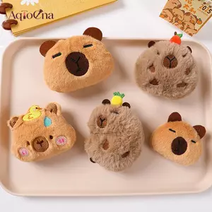 AqToCna Dễ Thương Capybara Động Vật Sang Trọng Búp Bê Thổ Cẩm Lông Tơ Mềm Nhồi Bông Quần Áo Huy Hiệu Chân Bapas Phụ Kiện Trang Trí AqToCna