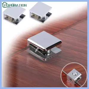POP 4Pack Hợp kim kẽm có thể điều chỉnh Kẹp thủy tinh Loại nặng Tủ hỗ trợ phần cứng