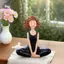 HFTOY Yoga Cô Gái Tượng Nhỏ Yoga Tượng Nghệ Thuật Điêu Khắc Hình Nhựa Trang Trí Nhà Cửa Bàn Trang Trí, Tượng Cho Bàn Làm Việc / Kệ Sách ~